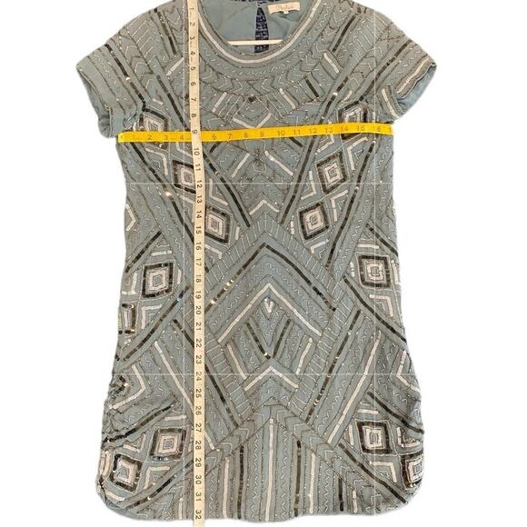 Parker Cocktail Dress Small Beaded Semi Formal Mini Holiday Party Gatsby $468 - Picture 8 of 14